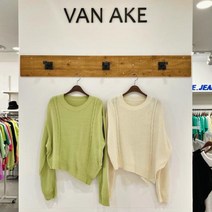 [엔터식스]반에이크 꽈블 언발사선 크롭 니트티셔츠 (2 COLOR)VB34KTQ315Z_EE