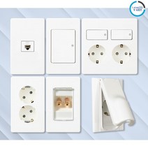 진흥전기 V 시리즈 화이트 스위치 콘센트 통신 커버 모음, 21.콘센트스위치부2구, 1개