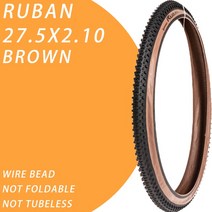 MTB 타이어 콘티넨탈 루반 와이어 비드 자전거 산악 클린처 27.5 29 인치 MTB, 27.5x2.10 Brown, 1개
