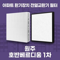 원주호반베르디움 1차 아파트 환기시스템 전열교환기 필터 H13등급, 34평, 기본세트(헤파1+프리2)