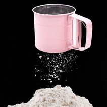 과립분말 자동계량기반자동 휴대용 메쉬 밀가루 시프터 스테인레스 스틸 파우더 셰이커 체 컵 코코아, 한개옵션0