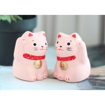좁은카운터 복고양이장식 마네키네코2P 선반소품 신혼집꾸미기 신혼집데코 침실소품 식당개업선물 공간데코