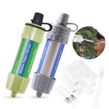 캠핑 정수 필터 비상 생존 야외 낚시 등산 미니 서바이벌 워터 빨대 휴대용 osmose waterfilter 시스템 스포츠 wasser, 2개 세트