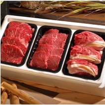 1++ 한우 선물세트 600g 꽃등심 갈비살 채끝살 프리미엄 추석명절선물세트, 1세트