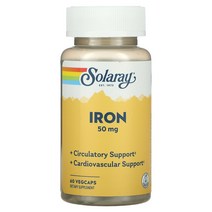 솔라레이 Iron 아이언 철분 50mg 60 식물성 캡슐
