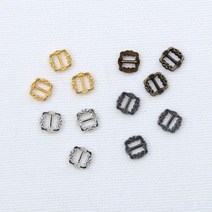 짱패브릭 인형옷부자재)(4개) 3.5mm 플라워일자조리개, 골드