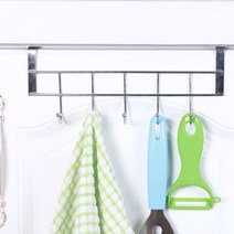 PKFARM 철제 도어훅 옷걸이 행거 5구 도어후크 주방 방문 다용도, 1EA