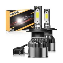 MIFMIA H8 H9 H11 LED 헤드라이트 전구 로우빔 15000루멘 500 밝은 6500K 쿨 화이트 LED 헤드라이트 변환 키트 할로겐 교체, H7