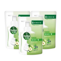 데톨 포밍 핸드워시 애플블로썸 리필 200ml, 3개