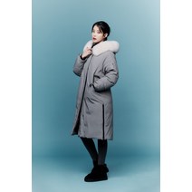 블랙야크 여성 세미오버핏 롱기장 M콜드제로레이디다운자켓 GRAYISH BEIGE 1BYPAW2506GG