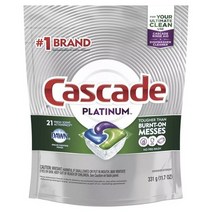 Cascade 플래티넘 프레시 향 식기세척기용 세제 21개입, 1개, 331g