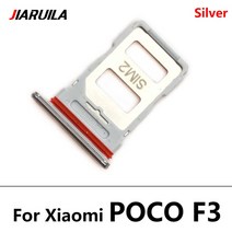 10 개/몫 Xiaomi Pocophone POCO F2 Pro / Poco F3 용 새로운 SIM 카드 트레이 슬롯 홀더 어댑터 액세서리, 05 Poco F3 Silver