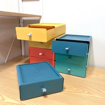 데코리타 책상 욕실 식탁 다용도 슬라이딩 미니 정리함, (세트 4p)책상 정리함, 옐로우 4p