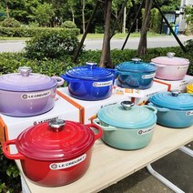Lecreuset [르쿠르제] 시그니처 양수 무쇠냄비 22 24cm 법랑냄비 마미떼 깊은냄비 집들이 선물 9종, 매트핑크