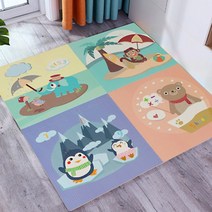 놀이방 층간 소음 방지 매트 4p 세트 놀이방매트, 코끼리
