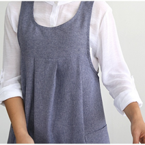 셔링 폴리 원피스형 데일리 걸스앞치마