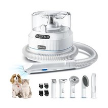 ELS PET Dog Grooming Vacuum Kit: 5-in-1 Pet Hair Clippers with Vacuum Suction 99.9% Dog Hair Brush