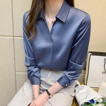 디아리스 가을 긴팔 정장 오피스 쉬폰 카라 블라우스 1131B
