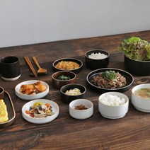 2인 4인 6인 한국 국내산 도자기홈세트 그릇세트 신혼 식기세트 윤스테이그릇 스페인하숙그릇 집들이선물, 6인 A형 26p, 화이트+브라운