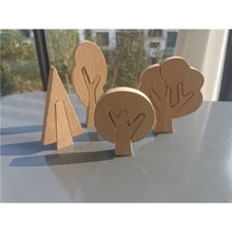몬테소리 원목교구 가베 완구 나무 숲 빌딩 완구 레인보우 컬러 발도르프 우드, nature trees set