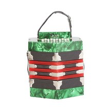 Concertina 아코디언 20 버튼 리드 악기 운반 가방 포함 B2Cshop, 02 green