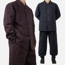 단아한의 남성 남자 늦가을 초겨울 개량한복 생활한복 절옷 법복 대길 브이넥 세트 생활한복(개량한복)