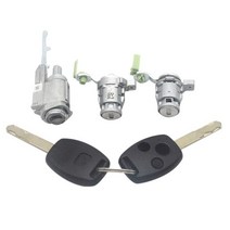 혼다 시빅 CRV 2002-2006 72185-S9A-013 용 키가있는 자동차 점화 스위치 잠금 배럴 세트 장치, 01 Silver, 01 Silver