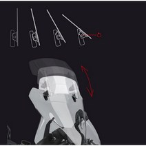 오토바이 와일드 보조스크린 범용 연장스크린 TMAX XMAX PCX 포르자300 리프트 보조 연장 스크린 윈드쉴드, 투명