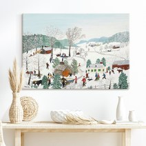 더 아트 컴퍼니 그랜마 모지스 따뜻 힐링 명화그림 액자 행복 그림 아이방 카페 홈데코 거실 사무실 매장 인테리어 50종 26-50, 40. GM-3월