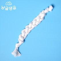냥글댕글 국산 면로프 치석제거 강아지 이갈이 장난감 고양이 터그놀이 셀프 토이 로프장난감, 1개, 미니 바게트(아기용 추천)
