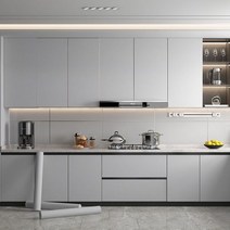 리빙보드 욕실벽보드 두꺼운 단색 자체 접착 벽지 주방 장식 방수 스티커 캐비닛 가구 PVC 홈 데코, [05] 60cmX5m, [11] Matte light gray