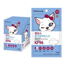 웰킵스 황사방역마스크 KF94 중형, 50개입, 2개, 백색