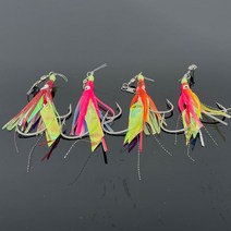 치타피싱 대구 꼴뚜기 쌍바늘 채비, 핑크 블루