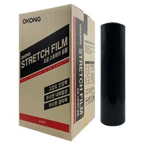 오공 수동 스트레치필름 공업용랩 산업용랩 12T 15T 18T 20T 25T 30T, 오공 수동 흑랩 20T X 400M - 4롤