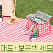 에쎈피 피크닉 매트 보온백 세트 한강 돗자리 프리미엄 방수, 그린리프, 그린리프