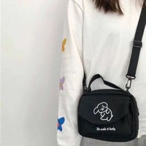 클러치백 Women s Shoulder Bag Ladies Fashion Canvas Cute Dog Printed Envelope Lady Sweet Cartoon Student
