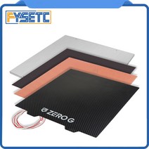 3D 프린터 부품 FYSETC 255mm JANUS BPS-PET 철강 시트 Mic6 금속 플레이트 실리콘 열 침대 및 자기 스티커, 02 220V_01 set 1