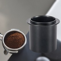 알루미늄 합금 커피 도징 컵 분말 피더 커피 분배기 커피 탬퍼 fortafilter 커피 탬퍼 주방 도구, 51mm 블랙