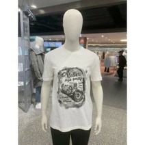 [버커루][BUCKAROO JEANS][다신없을 득템기회]유니 공용 슬럽원단 + 빈티지한 컬러감 바이크 차호화 프린트 반팔 티셔츠