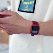 CASIO 카시오 데이터뱅크 디지털시계 레드