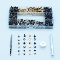 아유디 리벳세트+기구 180T-480T 리벳단추 가죽공예 DIY 재료 도구 공예키트, 리벳+기구180T