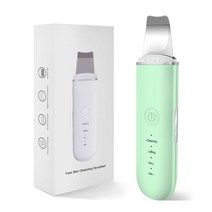 아쿠아 필링 기 갈바닉 클렌징 기계 각질 제거 피부 미용 관리 기기 초음파 스킨 스크러버 페이셜 리프팅, 01 Green with box