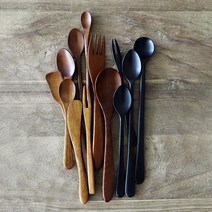 오반자이 천연 옻칠 과일나무 커트러리모음 (9type), 디저트포크