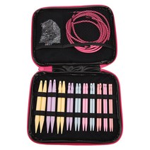 10 쌍 ABS 플라스틱 변경 머리 원형 뜨개질 바늘 세트 스웨터 짠 도구 DIY 손 바느질 가정용 액세서리, 단일옵션, 10개