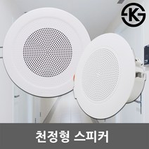 천정형 실링 스피커 매입형 원형 아파트 오피스텔 원룸 매장 학교 호텔 복도 세대 안내방송 천정스피커 천장스피커 실링스피커 매립형 전관방송 방송용, 09.아큐릭스 8인치 천정형 스피커 원형 3W