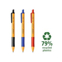 스타빌로 포인트볼 친환경 볼펜 0.5mm, 레드, 1개