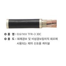 WM TFR-3(단선) 1.38MM(1.5SQ) * 30C 절단조장 WM, 상세페이지 참조