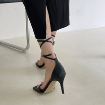 모노바비 케스트라 레이스업 힐 샌들 8.5cm