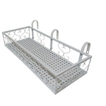 모칸도 베란다화분걸이대 직각형 베란다 고리 (일반형 & 고층용) 다양한 크기 모음, 화이트