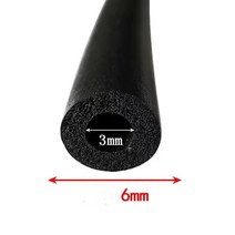 PE폼 길이 1M 2M 3M 다른 크기 스트립 튜브 삽입 스폰지 고무 파이프 EPDM 거품, [01] O, [01] ID3mm OD6mm, [02] 2M